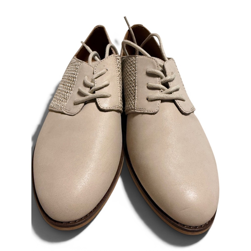 Lucky Brand Elyza Off White Lace-Up Oxfords Womens 10M 41.5 - Picture 2 of 6